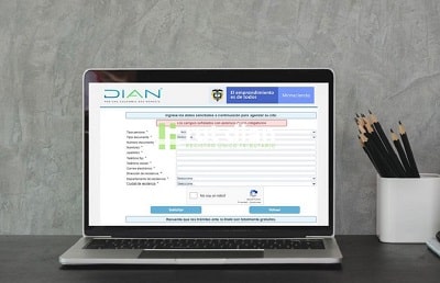 página web del DIAN.